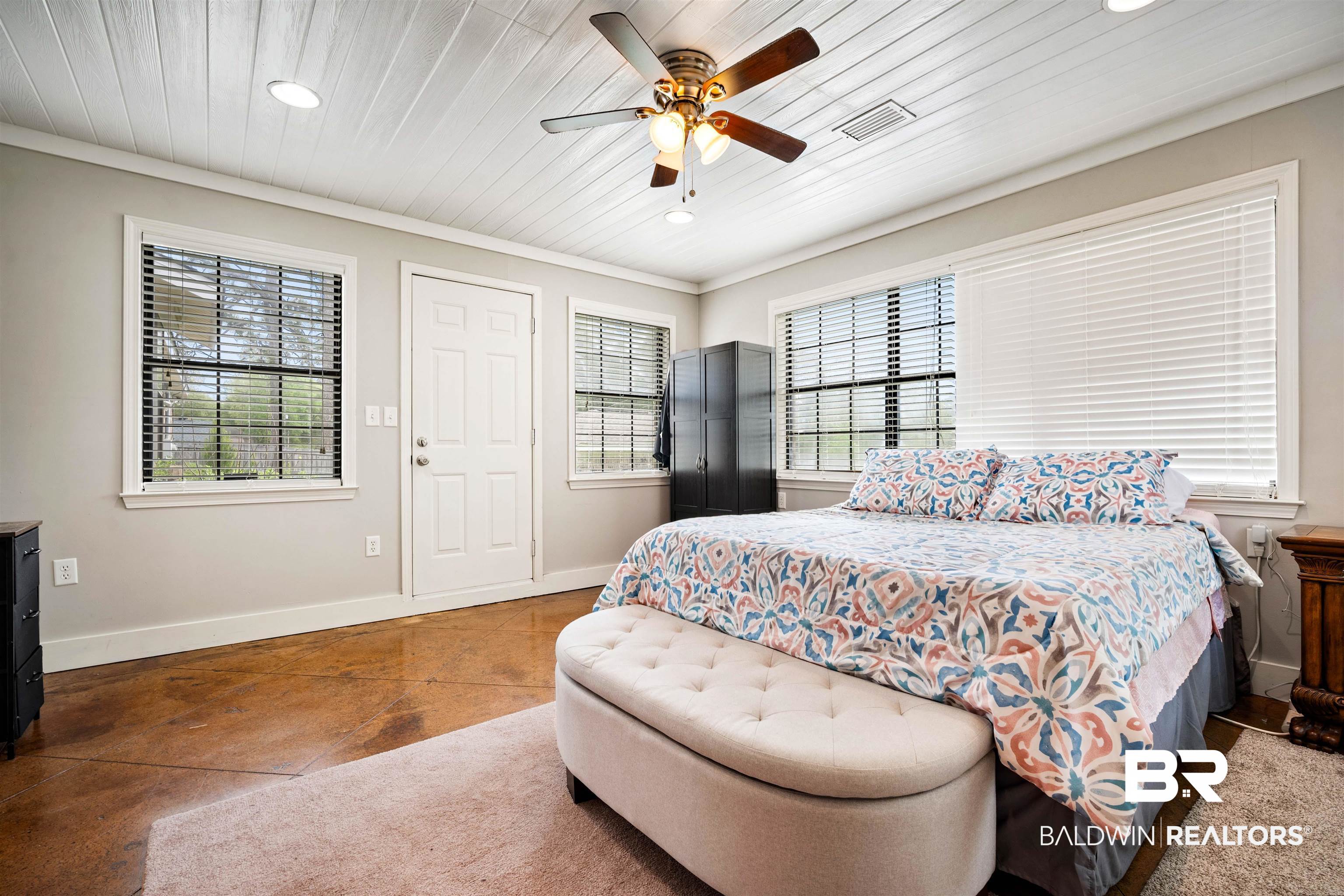 627 Spanish Main Spanish Fort, AL 36527 - Photo 26 of 39 Bedroom featuring baseboards, visible vents, wood ceiling, and recessed lighting