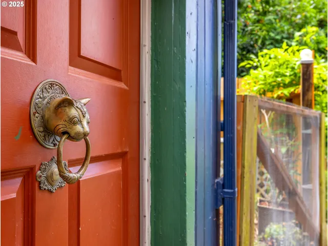 a view of a backyard