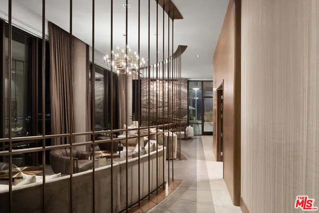 a view of a living room with furniture