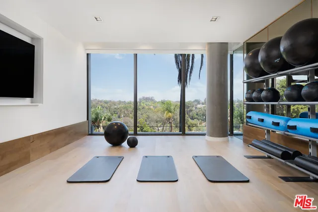 a room with tables and chairs