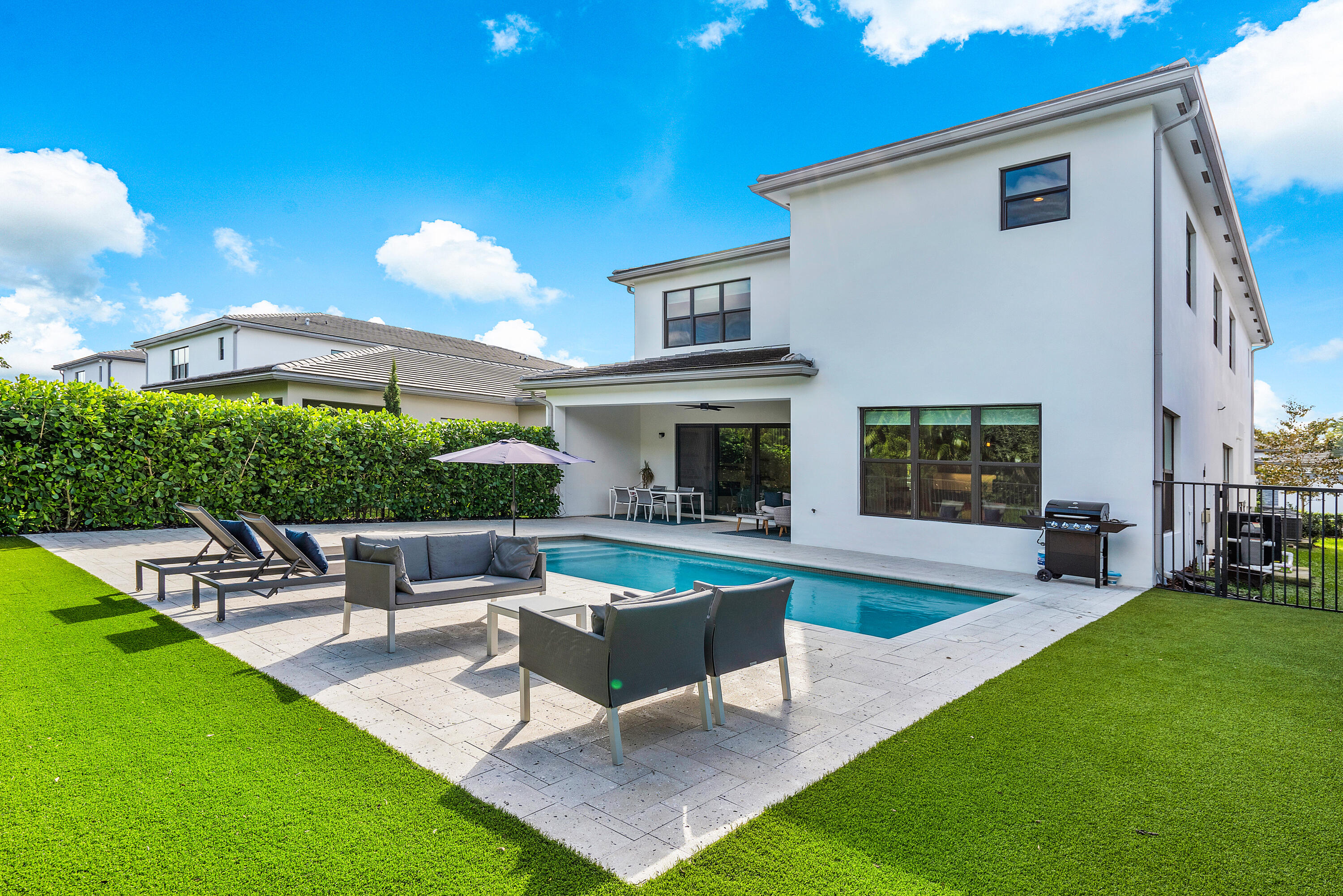 17528 Rainstream Road Boca Raton, FL 33496 - Photo 39 of 51 Backyard View with Maintenance Free Turf