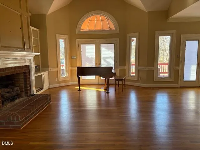 a bathroom with a shower and a toilet