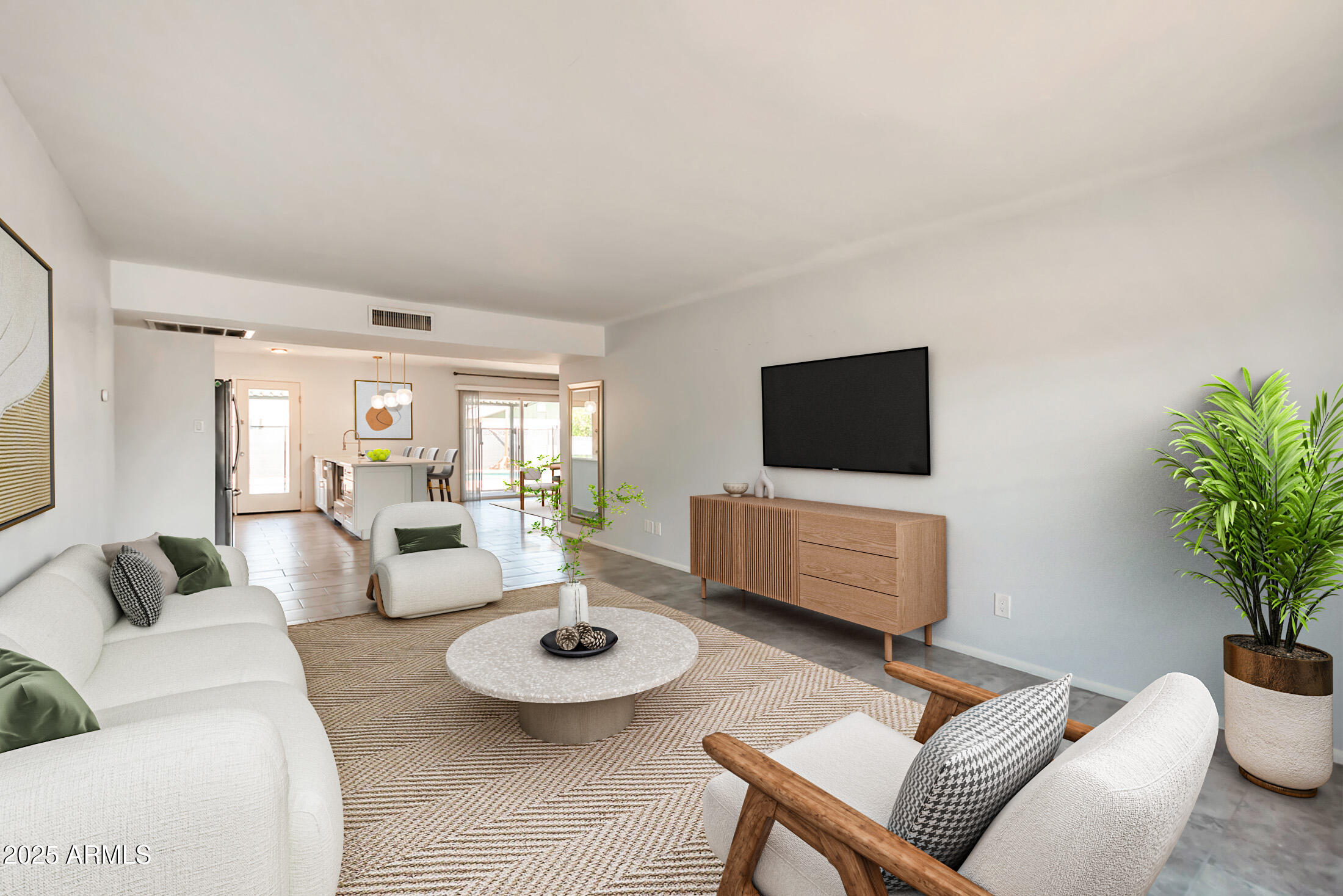1644 East Broadmor Drive Tempe, AZ 85282 - Photo 6 of 49 a living room with furniture and a flat screen tv