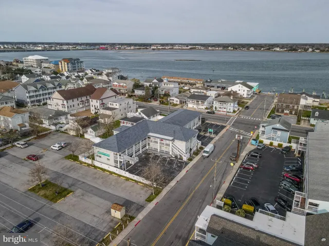 an aerial view of a city