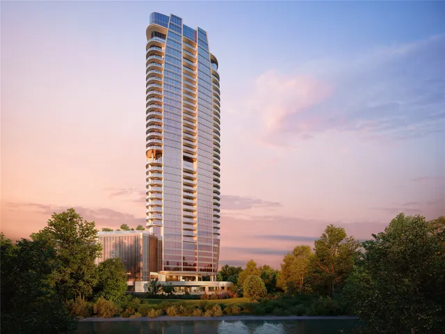 a view of a city with tall buildings