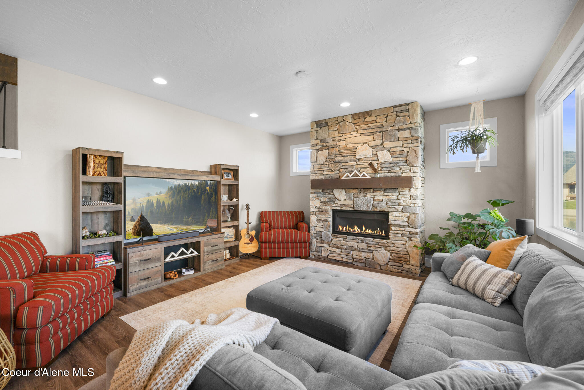 13806 North Treasure Island Court Rathdrum, ID 83858 - Photo 17 of 63 Stone Fireplace