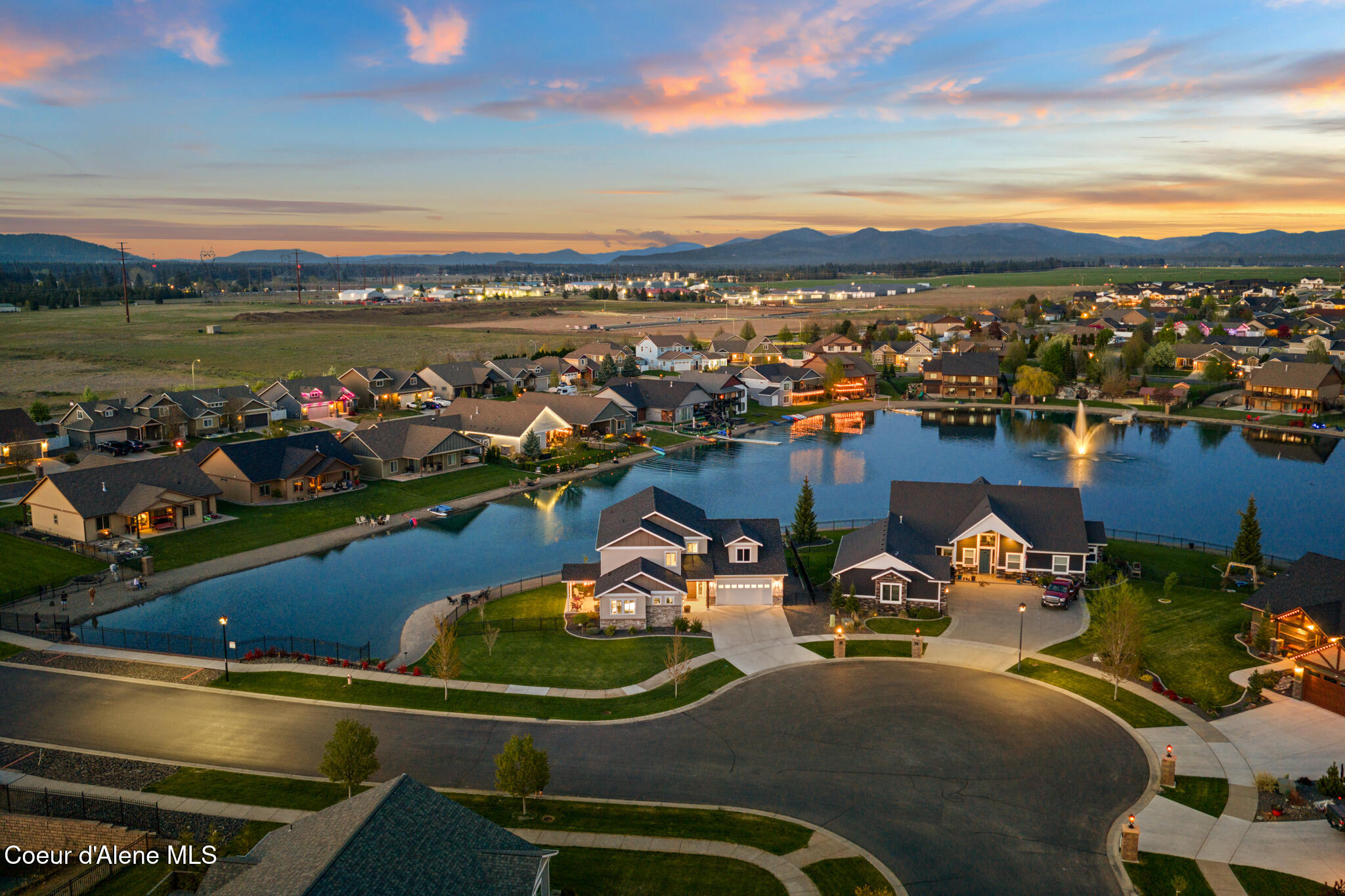 13806 North Treasure Island Court Rathdrum, ID 83858 - Photo 3 of 63 Twilight-Aerial