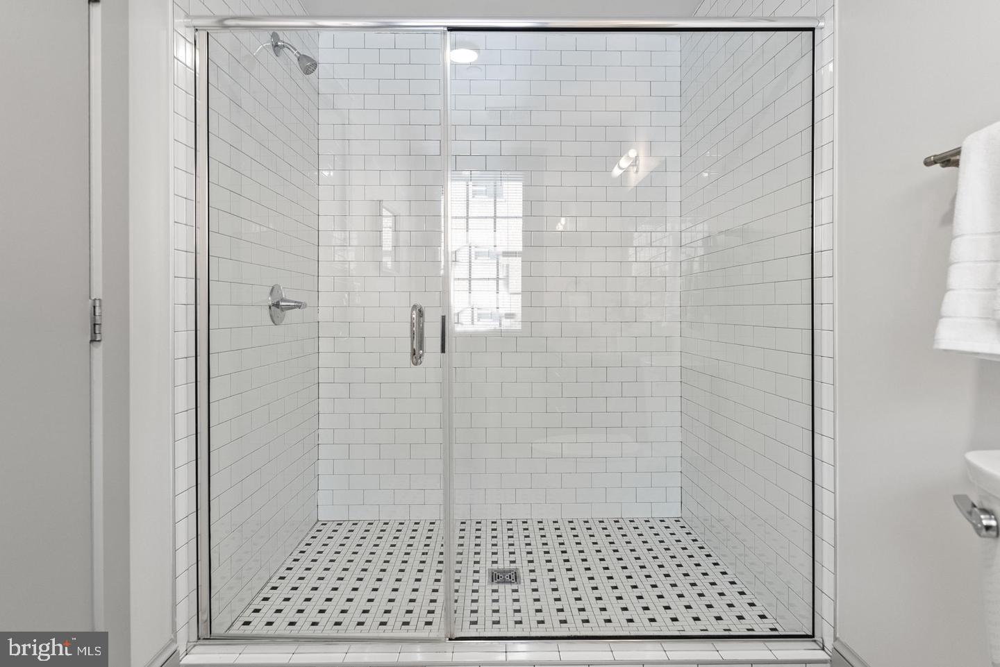 9073 Power House Road, Unit 106 Lorton, VA 22079 - Photo 16 of 47 Generously proportioned walk-in glass shower.