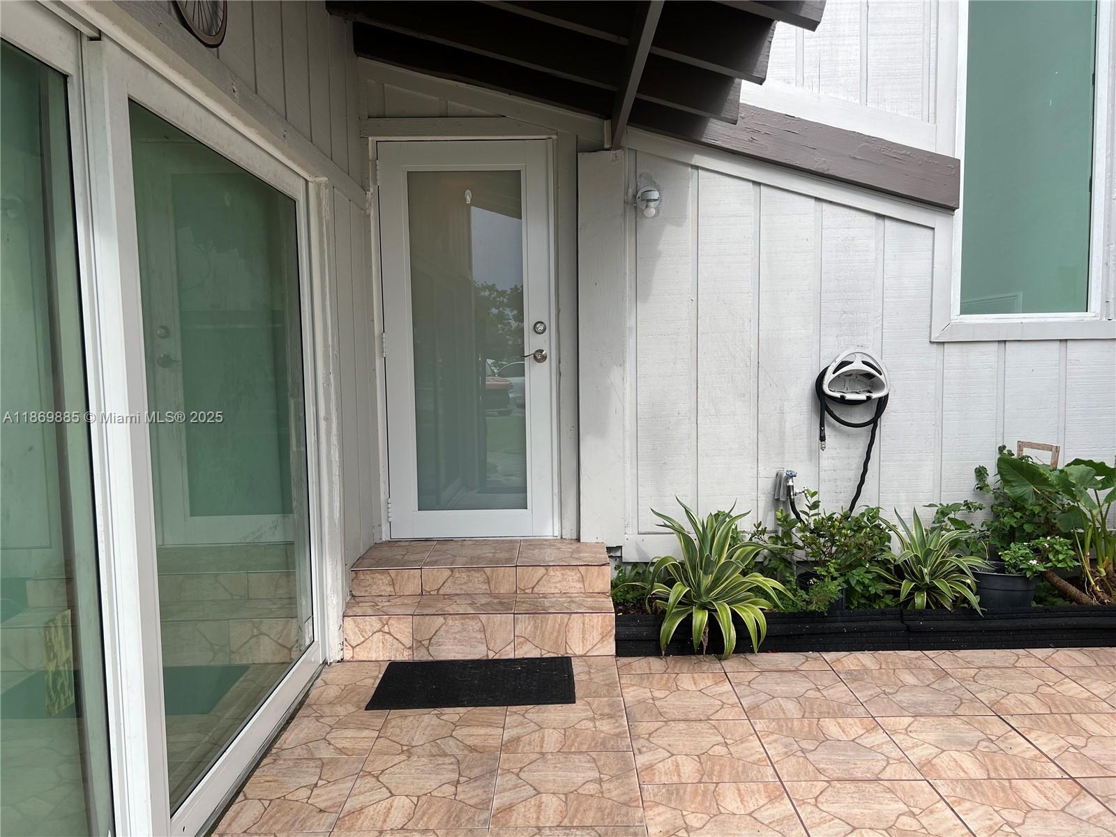 a view of a entryway door of the house