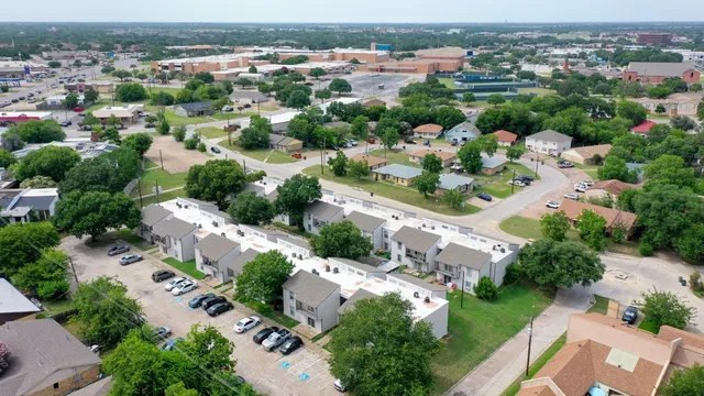 an aerial view of multiple house