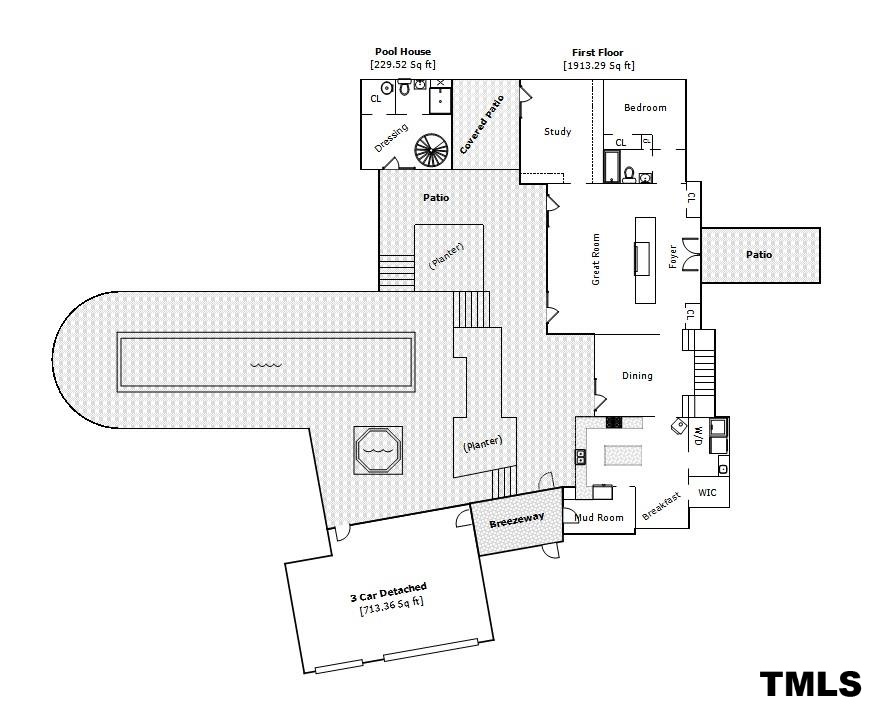 7411 Bill Poole Road Rougemont, NC 27572 - Photo 23 of 25 Main Level Floor Plan