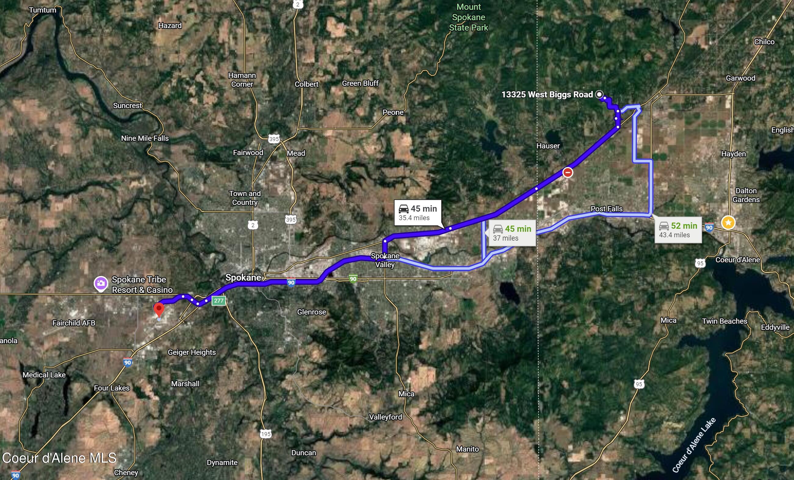 Nna West Biggs Road Rathdrum, ID 83858 - Photo 29 of 29 distance to Spokane Airport