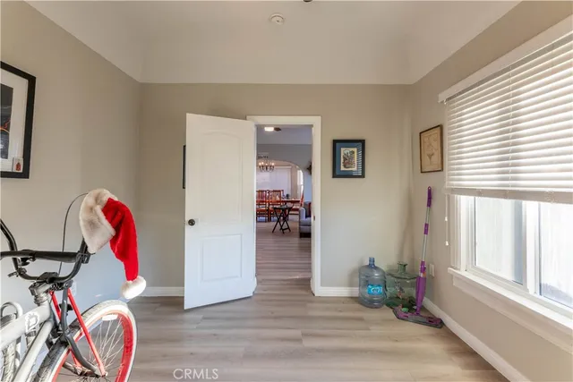a view of gym equipment with toys and stairs