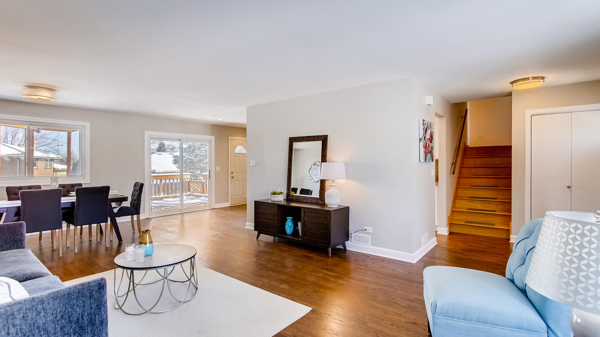1229 Honey Hill Road Addison, IL 60101 - Photo 3 of 25 a living room with furniture and wooden floor