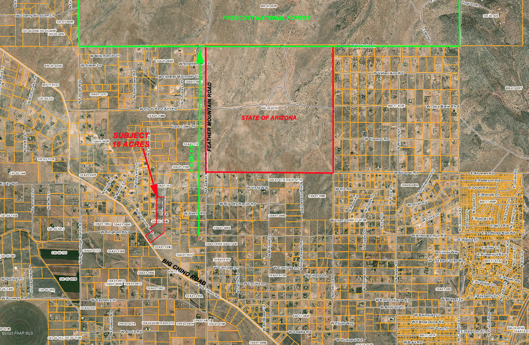 2340 Big Chino Road Paulden, AZ 86334 - Photo 4 of 5 AREA MAP