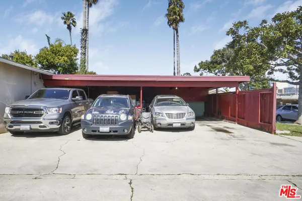 a car parked in front of a house