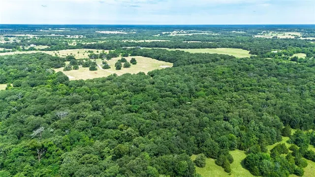 an aerial view of residential houses with outdoor space and ocean view