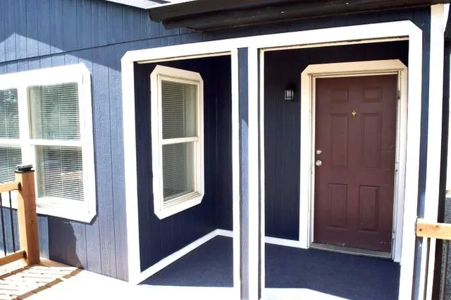 a view of front door