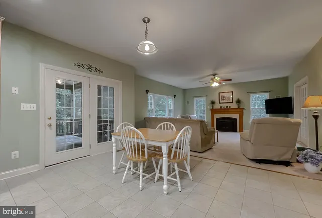 a living room with furniture and a couch