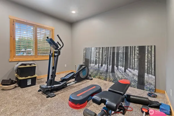 a view of a storage & utility room with washer and dryer