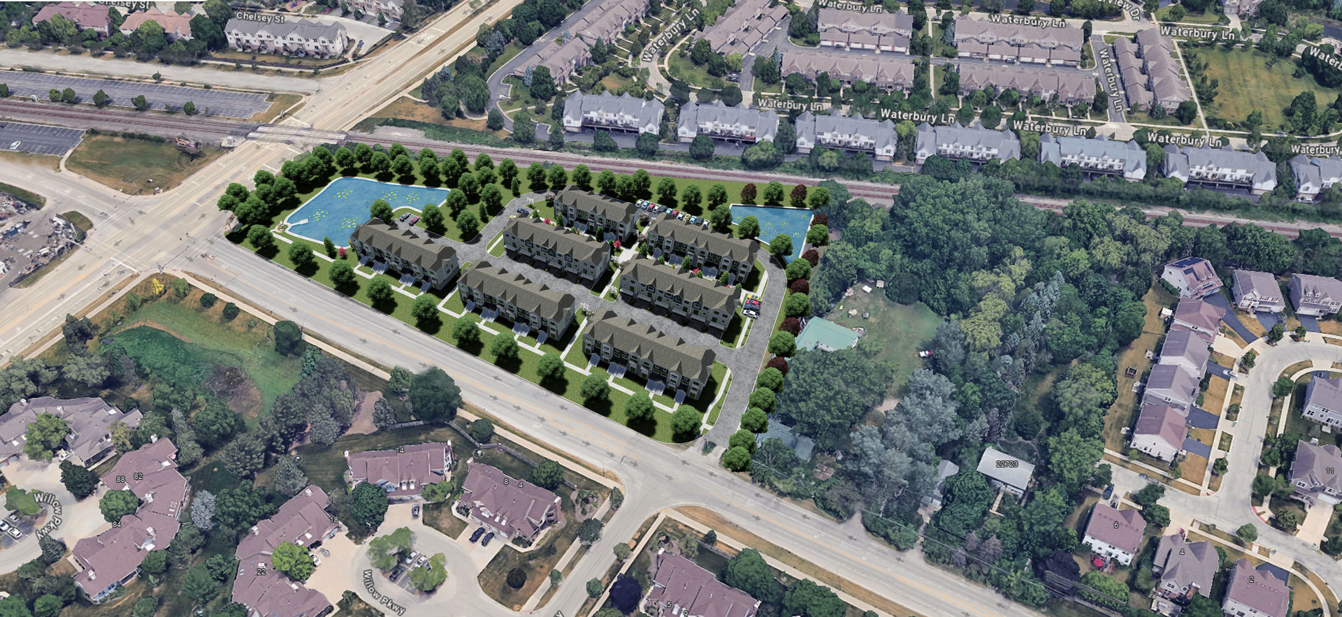 22824 North Prairie Road Buffalo Grove, IL 60069 - Photo 18 of 19 a city view from a garden