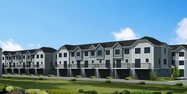 a view of a yard in front of a house