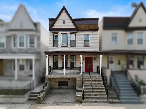 a front view of a house