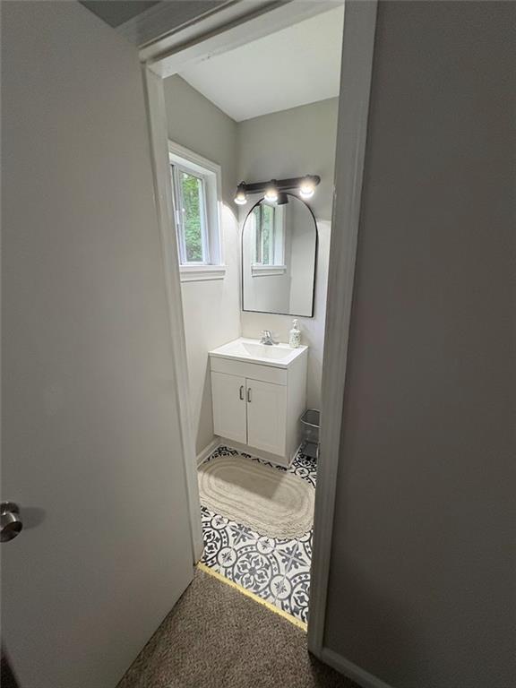 38 Daniel Circle Franklin, GA 30217 - Photo 17 of 27 a bathroom with a sink and a mirror