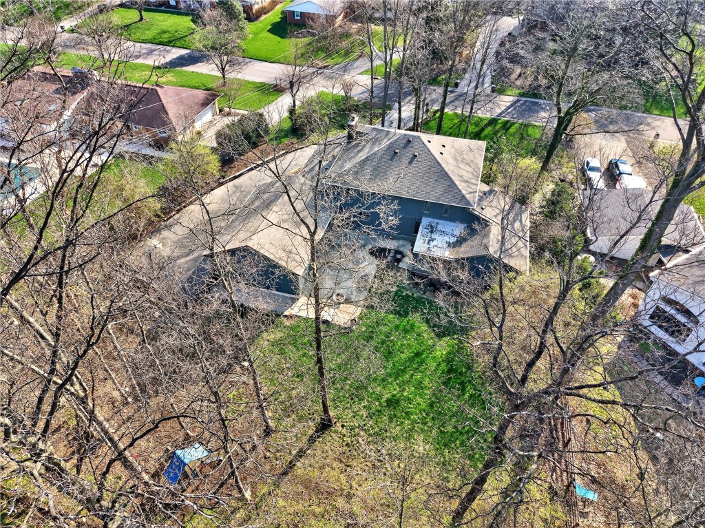 4747 Fawnwood Road Dayton, OH 45429 - Photo 58 of 58 An aerial view captures the home's architecture, nestled amidst lush surroundings.