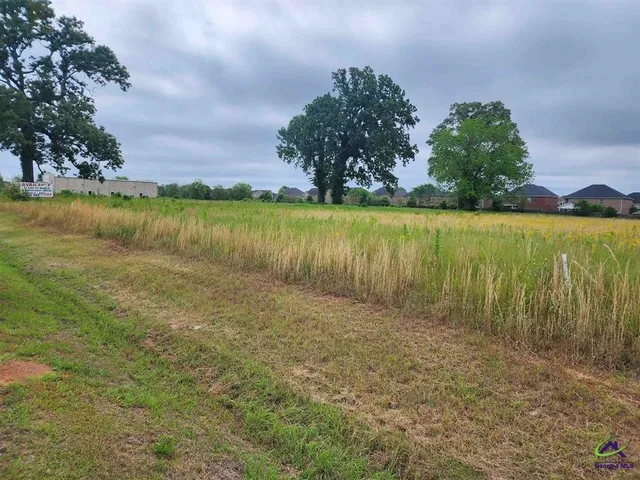 a view of a lake with houses in the back