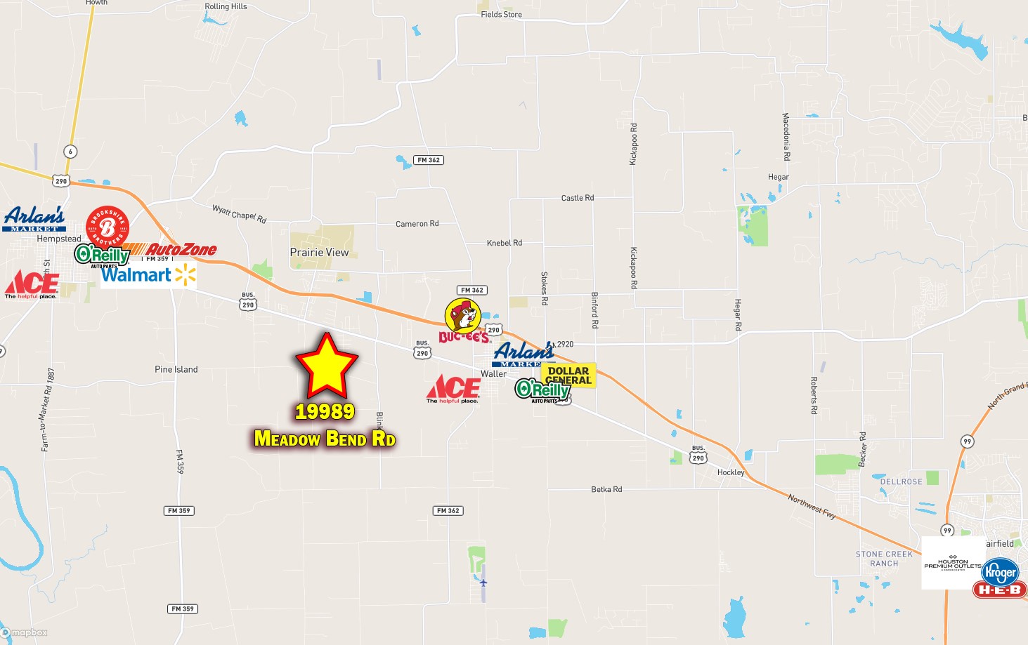 19989 Meadow Bend Road Hempstead, TX 77445 - Photo 4 of 35 Conveniently located near shopping and everyday amenities.