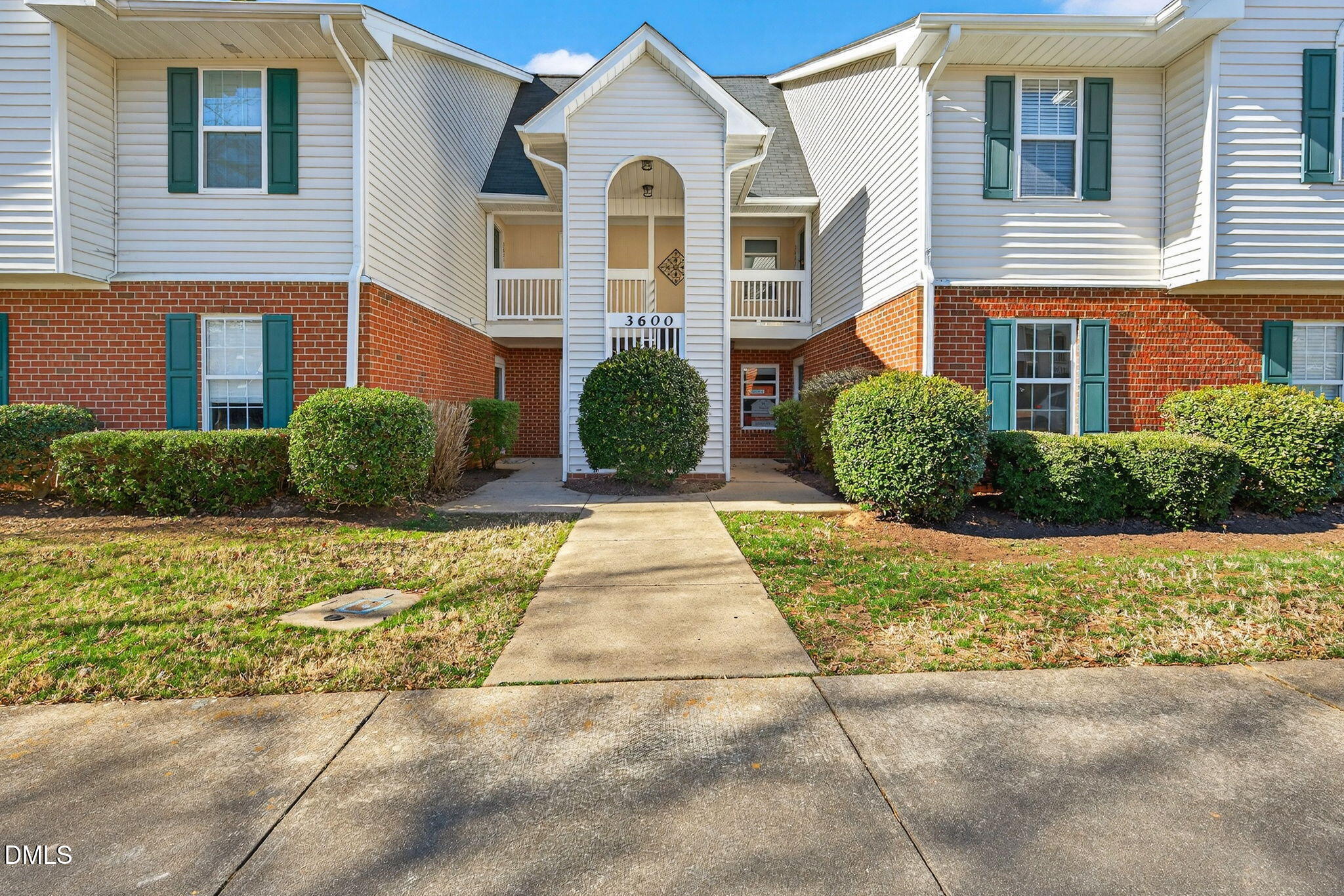 a front view of a building