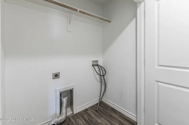 a view of small space with racks on the wall