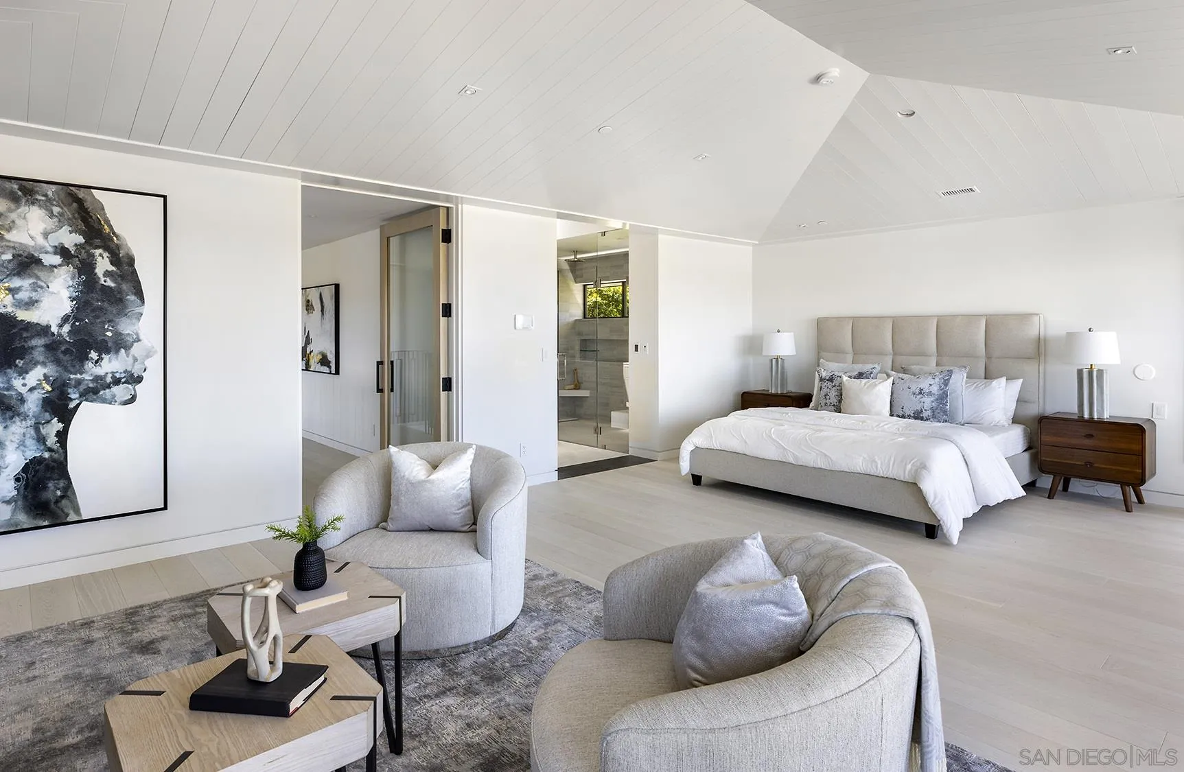 2045 Lowry Place La Jolla, CA 92037 - Photo 29 of 52 a bedroom with a bed couches and a couch