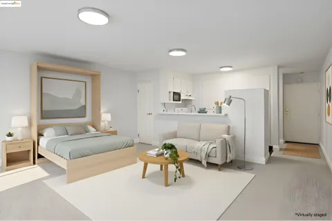 a living room with furniture and a couch