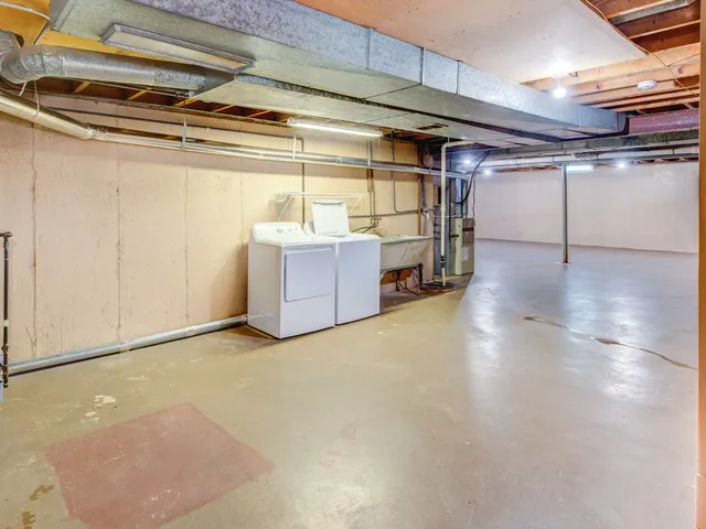 a view of a room with racks