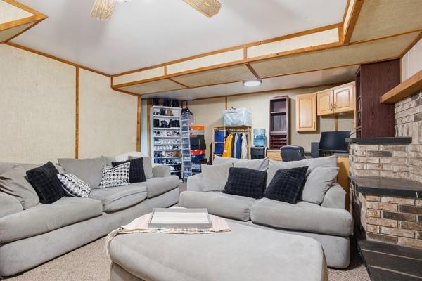890 Grandview Road Ellwood City, PA 16117 - Photo 25 of 33 a living room with furniture and a ceiling fan