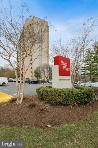 a view of a building with street