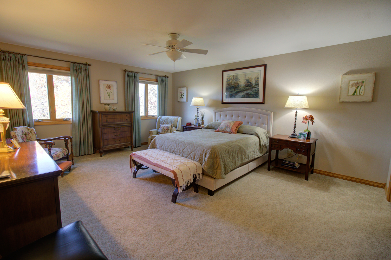 16360 Spring Valley Road Morrison, IL 61270 - Photo 27 of 60 a bedroom with a bed and wooden floor