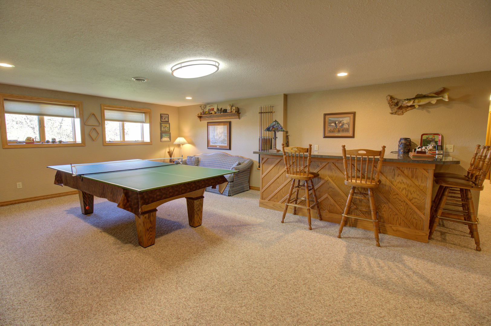 16360 Spring Valley Road Morrison, IL 61270 - Photo 32 of 60 a room with table tennis pool table and windows