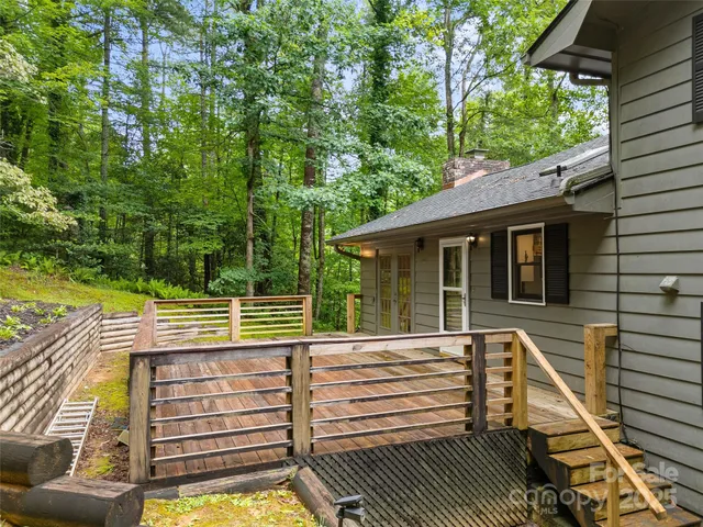 a view of a house with a deck
