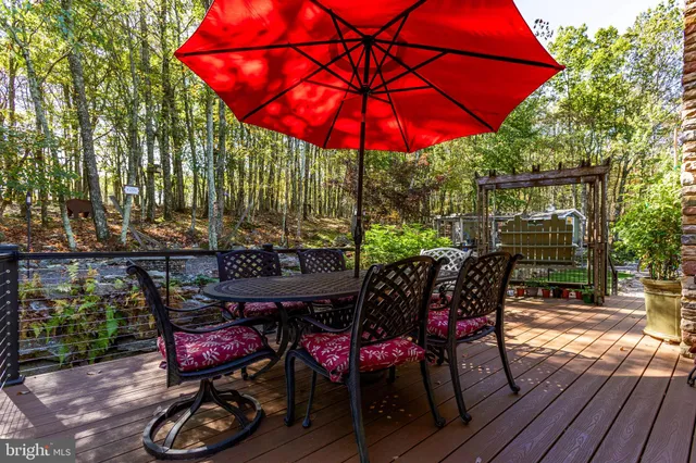 a view of a house that has a small yard plants and a large tree