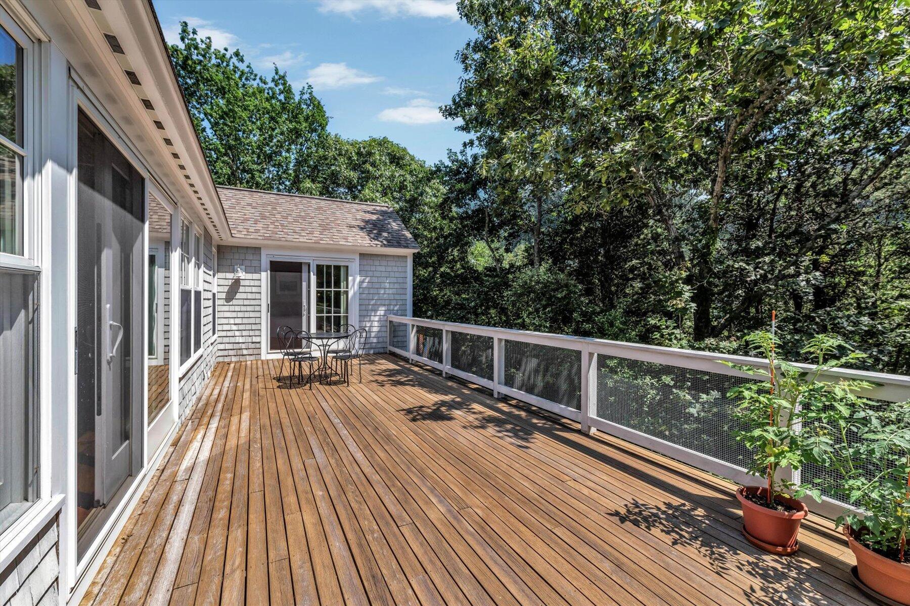 16 Tom's Hill Road Truro, MA 02666 - Photo 20 of 27 a view of balcony with deck and wooden floor