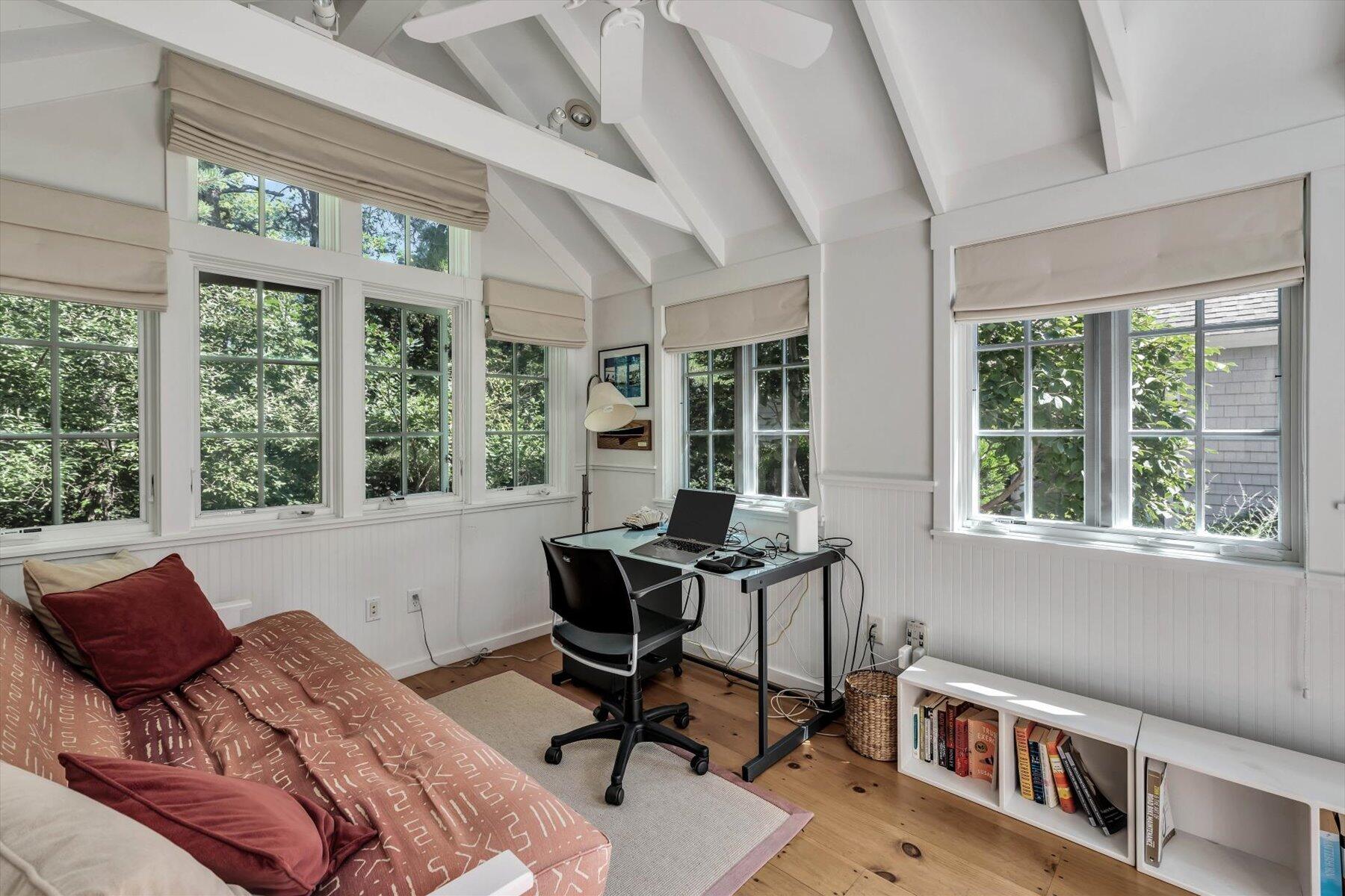 16 Tom's Hill Road Truro, MA 02666 - Photo 9 of 27 a view of a workspace with furniture and a window