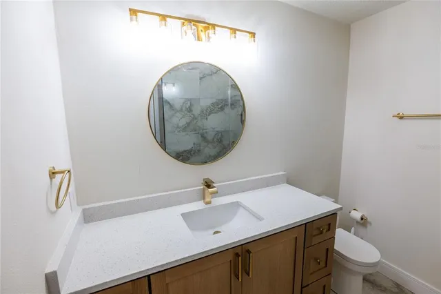 a bathroom with a shower curtain