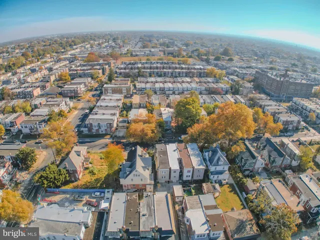 an aerial view of multiple house