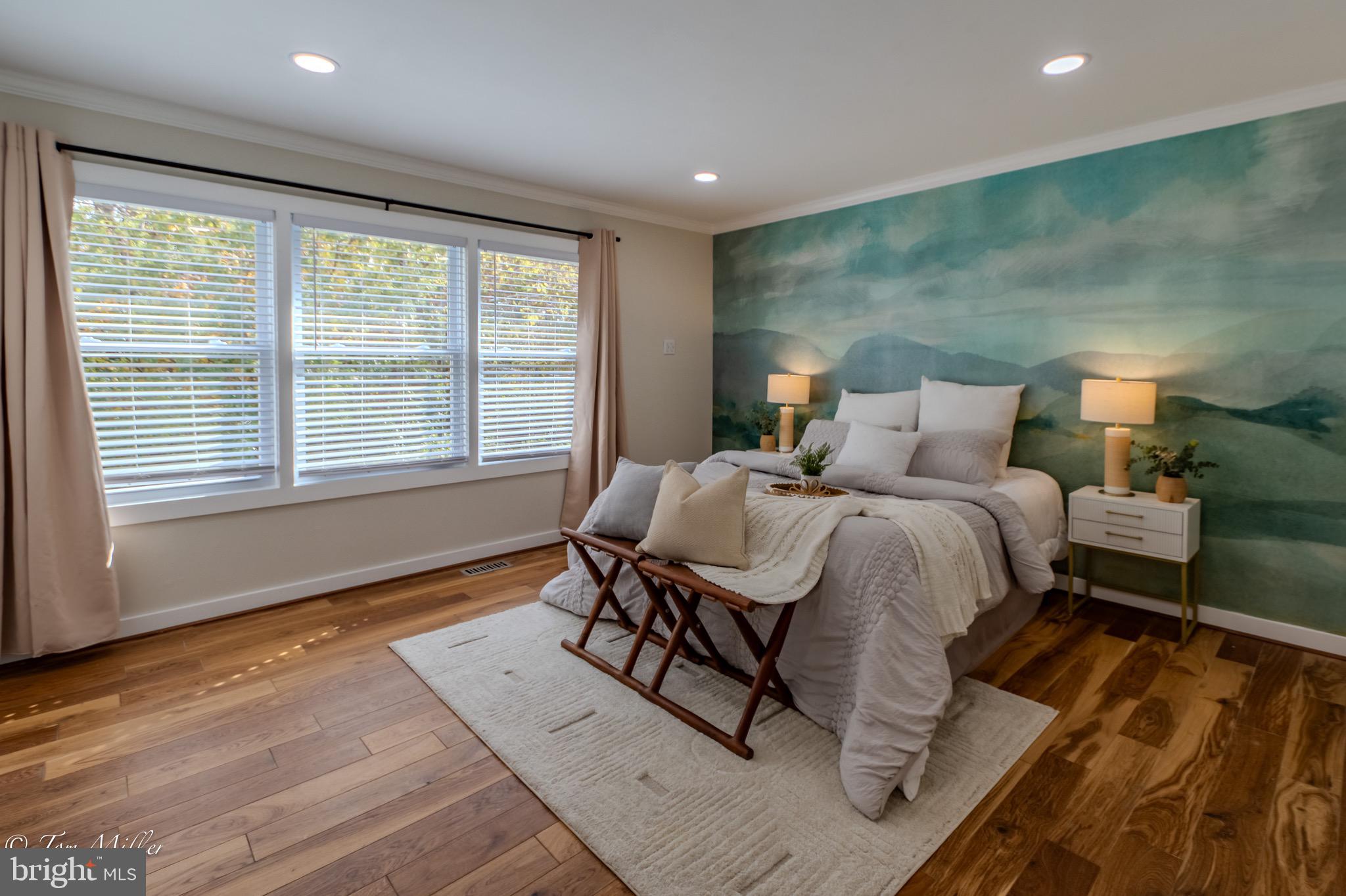 9544 Gunhill Circle Nottingham, MD 21236 - Photo 18 of 56 a bedroom with a bed and wooden floor