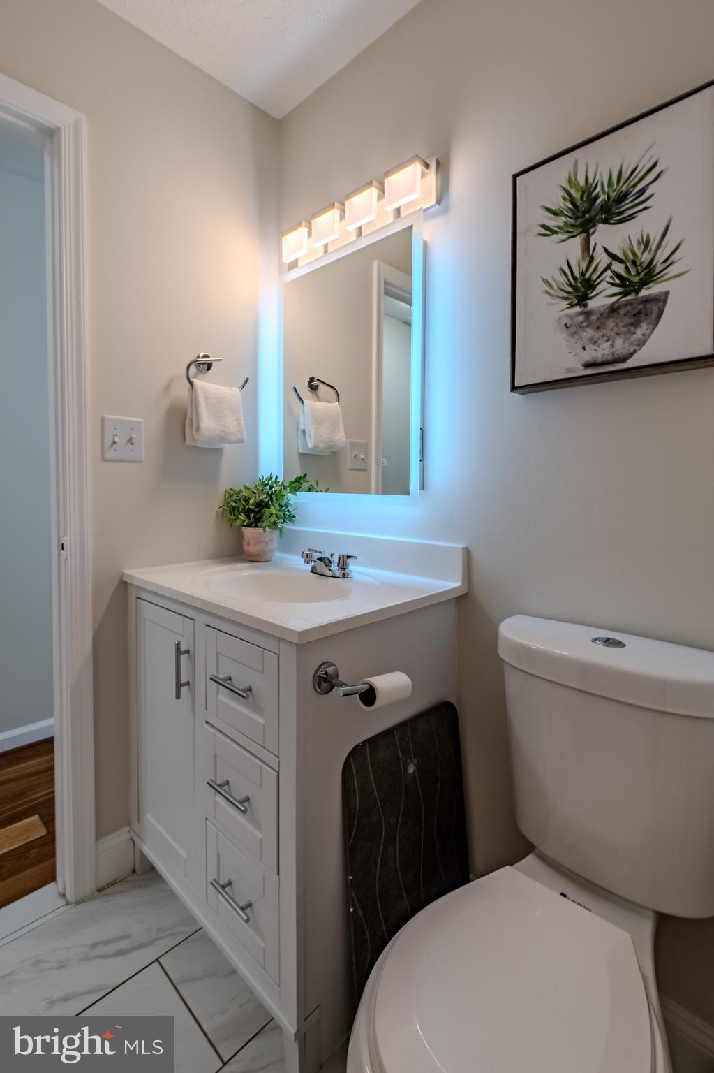 9544 Gunhill Circle Nottingham, MD 21236 - Photo 29 of 56 a bathroom with a toilet a sink and mirror
