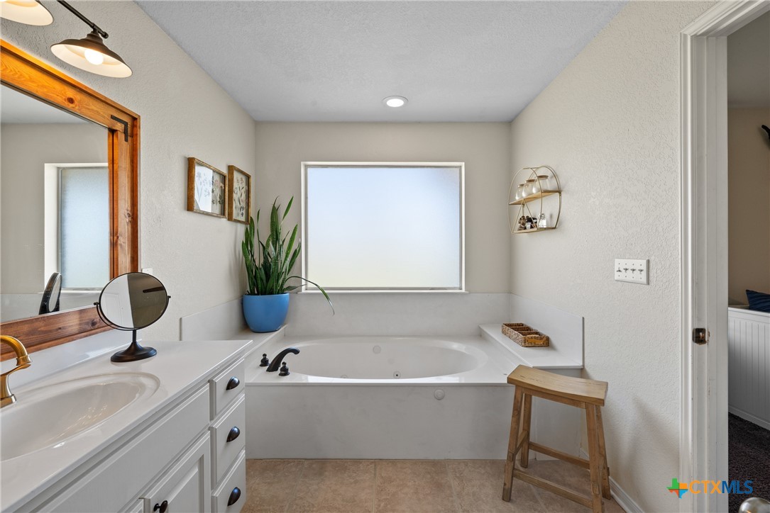 3000 West Amity Road Belton, TX 76513 - Photo 21 of 45 a bathroom with a tub a sink and mirror