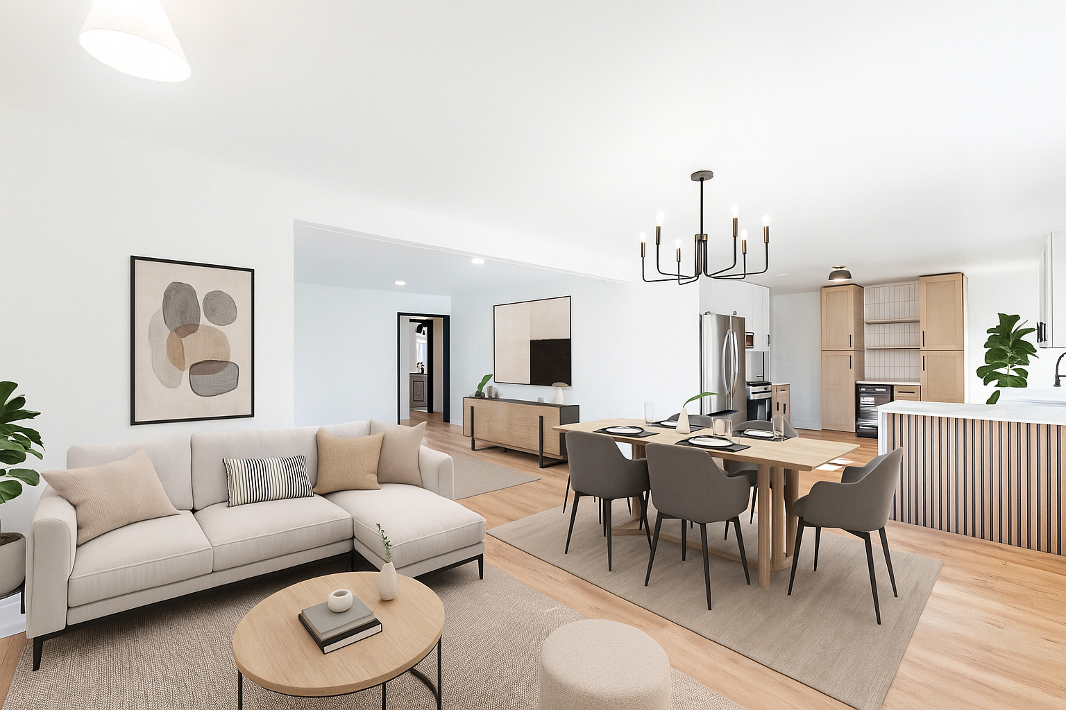 2N281 Bloomingdale Road Glendale Heights, IL 60139 - Photo 4 of 22 a living room with furniture a rug and a dining table